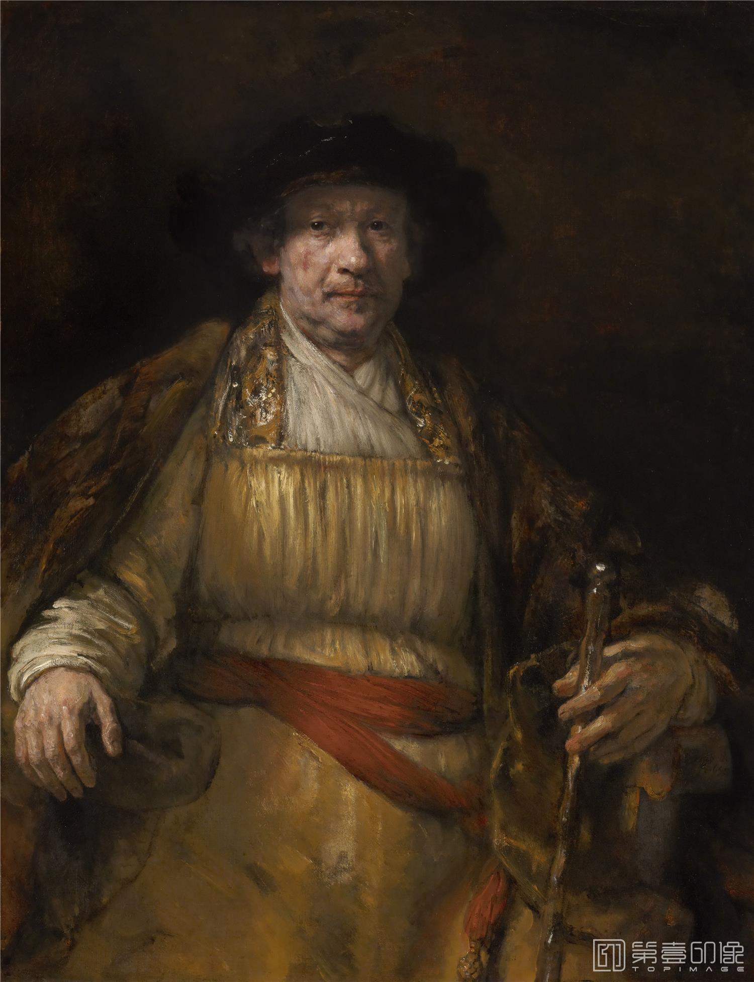油画-美国弗里克美术馆藏画-Rembrandt Harmensz. van Rijn - Self-Portrait, 1658-175